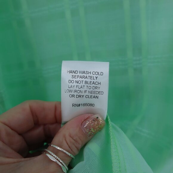 Petal Dew Sheer Plaid Shirt Women Green Coquette Twee Retro Vintage-Inspired NWT - Picture 9 of 9